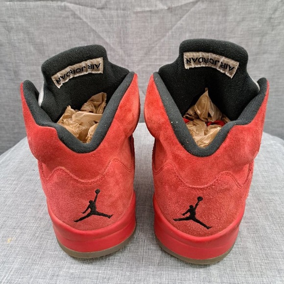 Nike Air Jordan 5 Retro Red Suede 2017 Men's size 8 - Picture 4 of 16